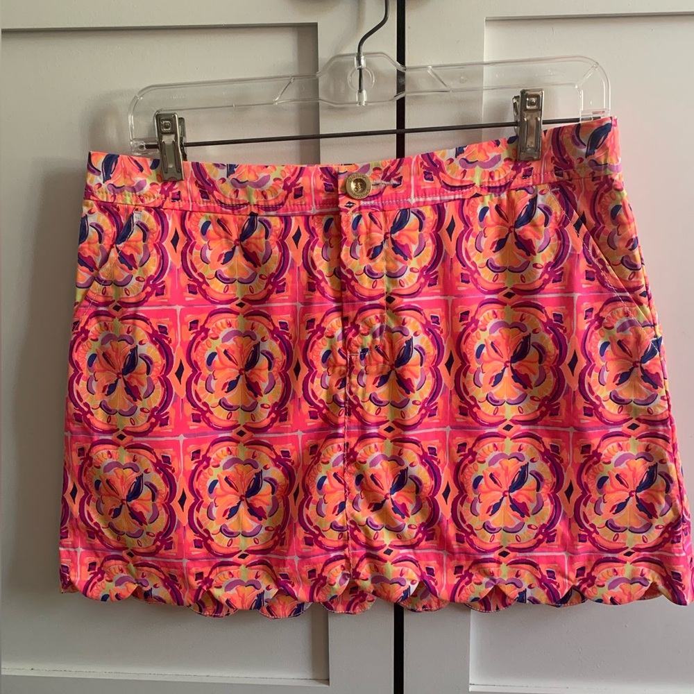 Pink Lilly Pulitzer Skort Colette Scalloped Hem